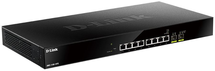Коммутатор D-Link L2 Smart Switch with 8 2.5GBase-T ports and 2 10GBase-X SFP+ ports DMS-1100-10TS/A1A DMS-1100-10TS/A1A