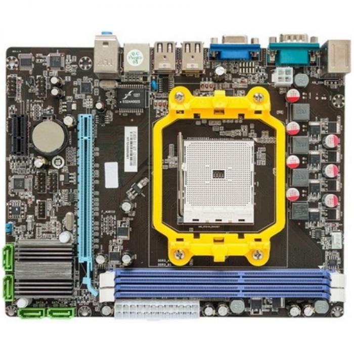 Материнская плата Esonics , FM1 , AMD A55, mATX, 2xDDR3, 1xPCI-Ex16, 1xPCI-Ex1, 4xSATA2, 10/100, 6CH, VGA, 4xUSB2.0, 1x COM RTL A55F1AL2 A55F1AL2