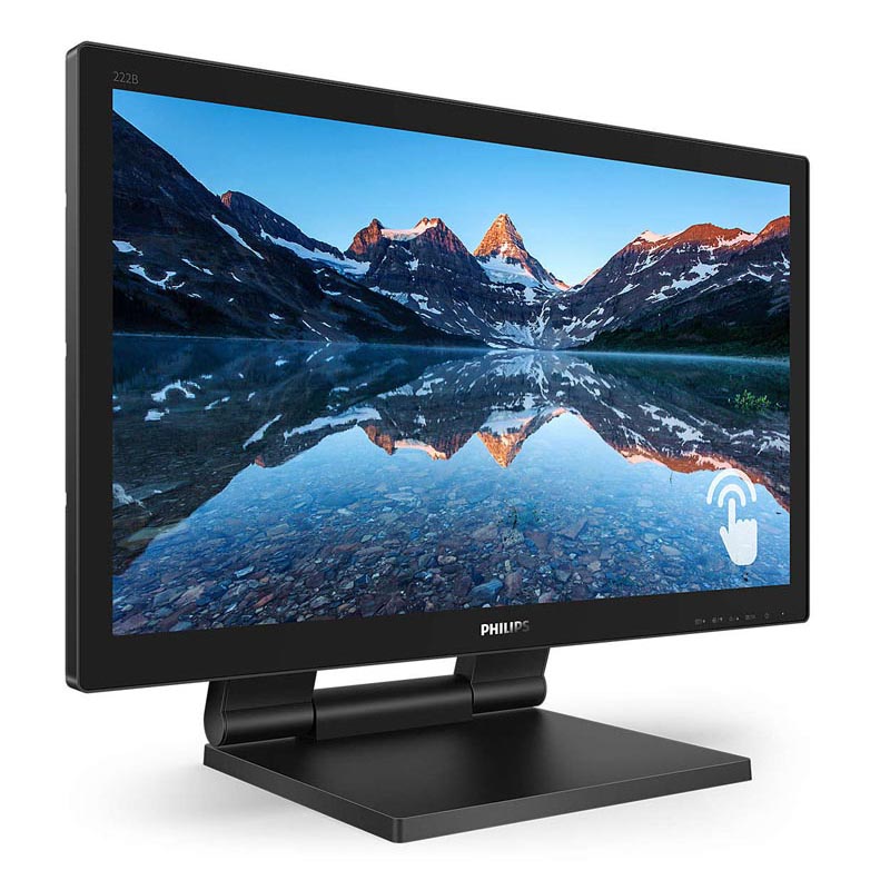 Монитор Philips 21,5" 1920х1080 TN W-LED 16:9 SmoothTouch 1ms VGA DVI-D HDMI DP 2xUSB3.0 50M:1 170/160 250cd Tilt HAS Speakers Black 222B9T/00 222B9T/00