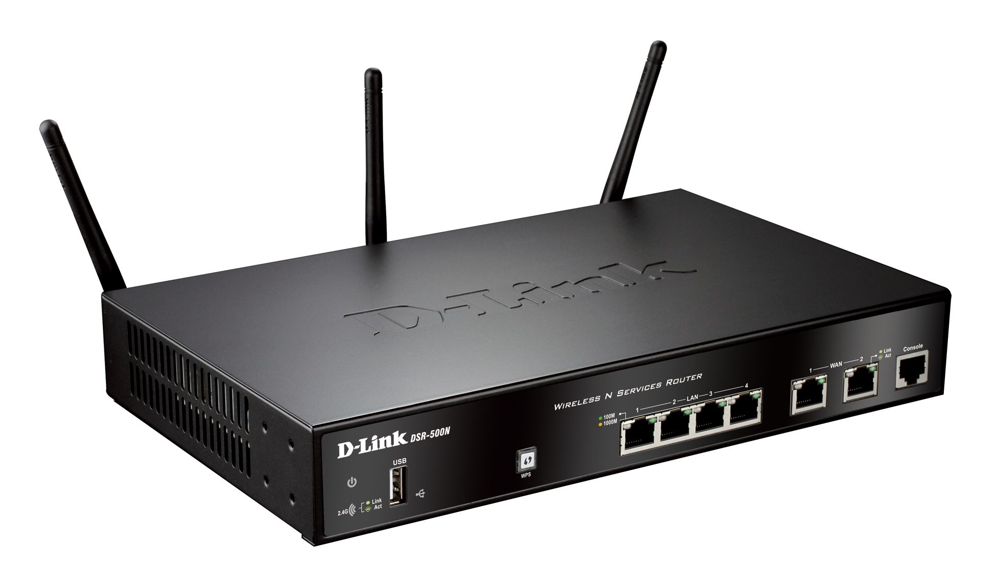 Межсетевой экран D-Link DSR-500N, 2x10/100/1000Base-TX Wan, 4x10/100/1000Base-TX LAN DSR-500N