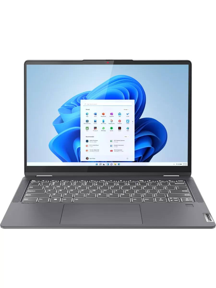 Ноутбук Lenovo IdeaPad Flex 5 14ALC7 14"(2240x1400 IPS)/Touch/AMD Ryzen 5 5500U(2.1Ghz)/16384Mb/512SSDGb/noDVD/Int:AMD Radeon/Cam/BT/WiFi/52WHr/war 1y/1.55kg/grey/Win11Home + 65W, Pen, RU kbd 82R9006ARU 82R9006ARU #1