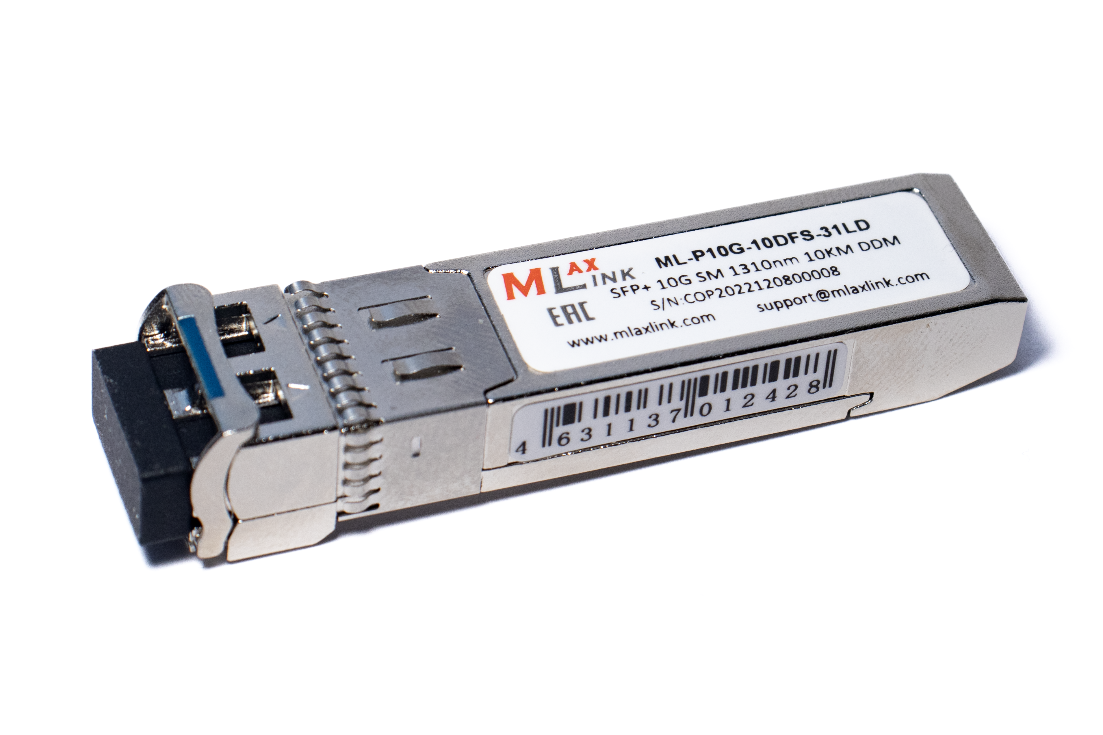 Модуль MlaxLink оптический двухволоконный SFP+, 10Гб/с, 10км, 1310нм, 2xLC, DDM ML-P10G-10DFS-31LD ML-P10G-10DFS-31LD