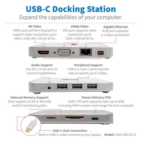 Док-станция Tripplite Thunderbolt PD Charging U442-DOCK2-S U442-DOCK2-S #2