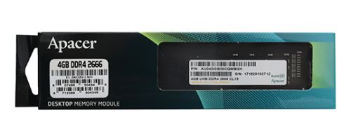 Модуль памяти Apacer 4GB DDR4 2666 DIMM Non-ECC, CL19, 1.2V, AU04GGB26CQWBGH, 2R, 256x16, RTL (904348) EL.04G2V.LNH EL.04G2V.LNH