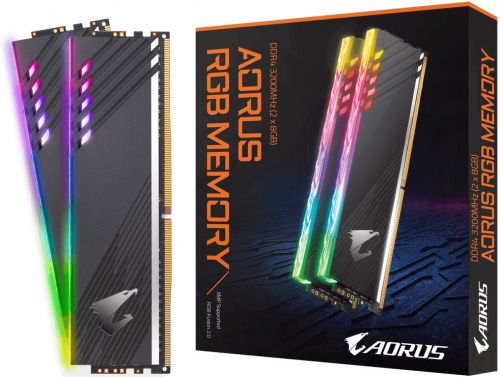 Модуль памяти Gigabyte 16GB DDR4 3200 DIMM Aorus RGB Gray Gaming Memory 2 pack Non-ECC, CL16, 1.35V, Kit (2x8GB), RTL  (808686) GP-ARS16G32 GP-ARS16G32