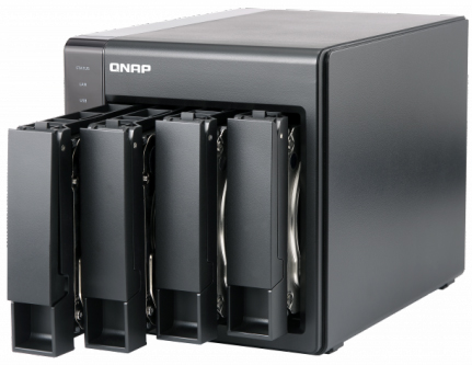 Сетевой RAID-накопитель QNAP 4 отсека для HDD, HDMI-порт. Intel Celeron J1900 2,0 ГГц, 2ГБ. TS-451+-2G TS-451+-2G