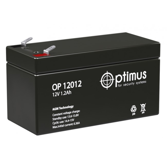 Батарея Delta Optimus, ОПС-серия 12В, 1,2Ач OP 12012 OP 12012
