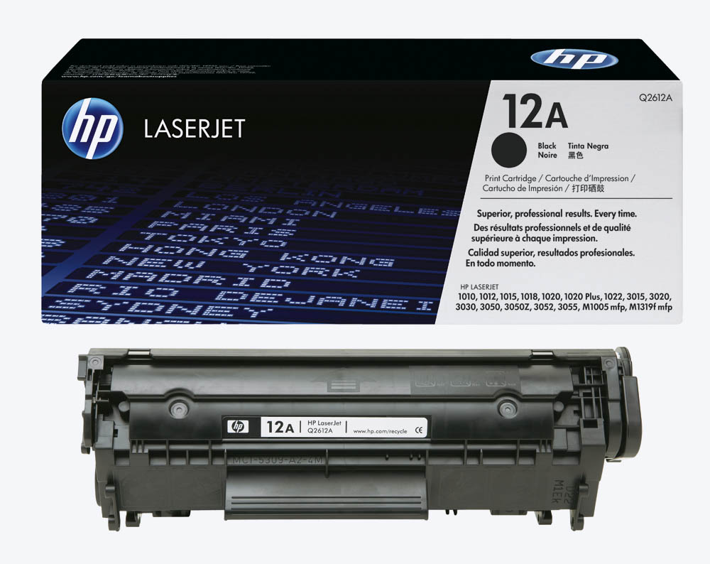 Тонер-картридж HP 12A Black для LJ M1005mfp/1010/1012/1015/1018/1020/1022/M1319mfp/3015 Contract (2000 стр) Q2612AC Q2612AC