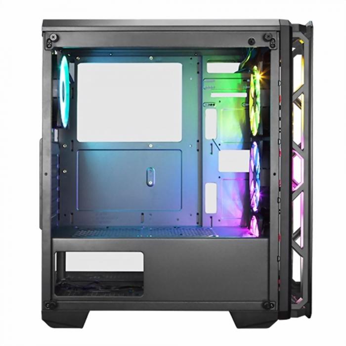 Корпус Xigmatek ASTRO Gunmetal Grey ATX, 1x USB3.0, 2x USB2.0, 3xTG (Front, Left & Right), CX120 RGB (Fx3 & Rx1) EN42401 EN42401