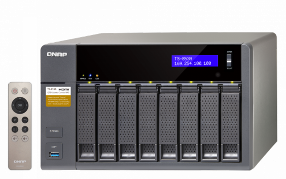 Сетевой RAID-накопитель QNAP 8 отсеков для HDD, HDMI-порт. Четырехъядерный Intel Celeron N3150 1,6 ГГц TS-853A-4G TS-853A-4G