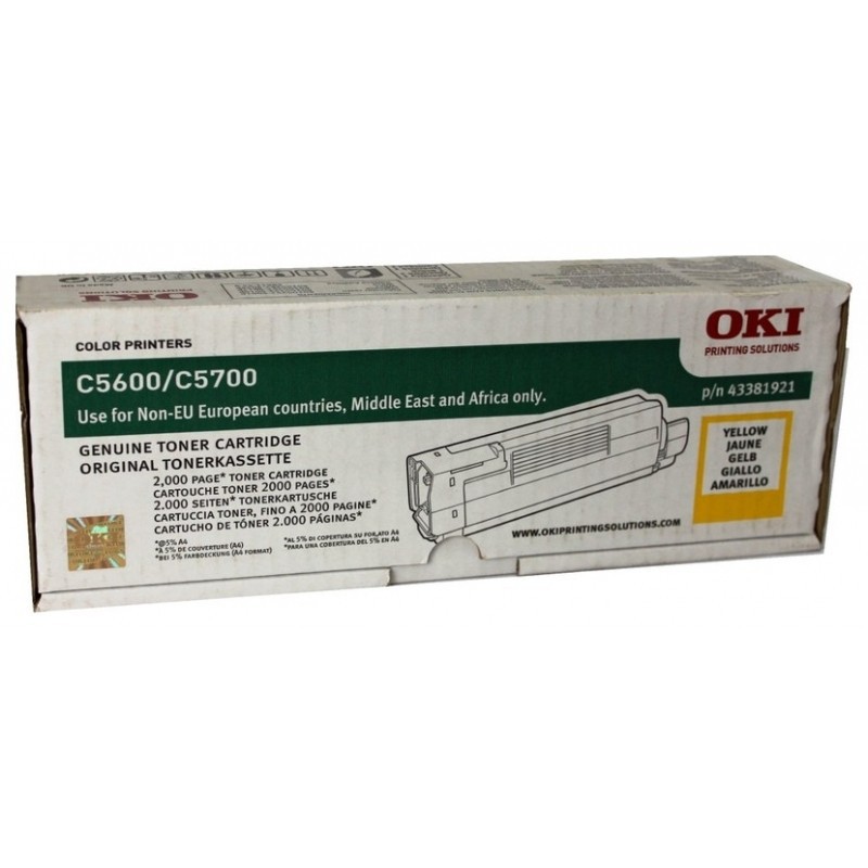 Тонер-картридж Oki C5600/C5700 2K yellow (43381905) 43381921 #4