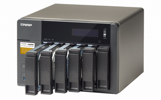Сетевой RAID-накопитель QNAP 6 отсеков для HDD, HDMI-порт, Intel Celeron N3150 TS-653A-4G TS-653A-4G