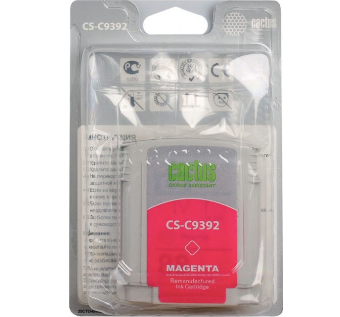 Картридж Cactus струйный CS-C9392 №88 пурпурный для HP DJ Pro K550 (29мл) CS-C9392 CS-C9392