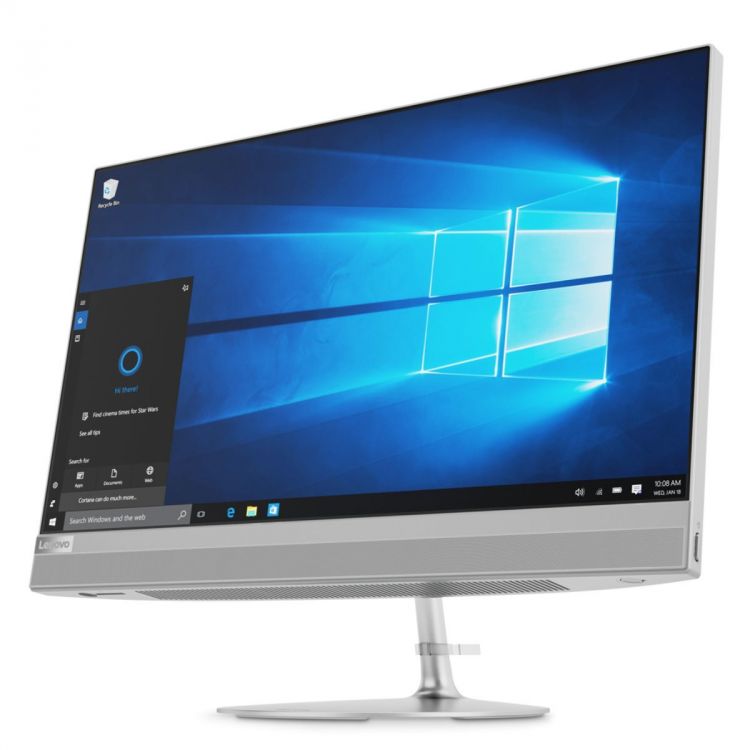 Моноблок Lenovo 520-24IKU 23.8'' FHD(1920x1080)/Intel Pentium 4415U 2.30GHz Dual/4GB/1TB/RD 530 2GB/DVD-RW/WiFi/BT4.0/CR/KB+MOUSE(USB)/ W10H/1Y/SILVER F0D2003MRK F0D2003MRK