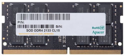 Модуль памяти Apacer 4GB DDR4 2133 SO DIMM Non-ECC, CL15, 1.2V, AS04GGB13CDWBGH, 2R, 256x16, RTL (903976) ES.04G2R.LDH ES.04G2R.LDH
