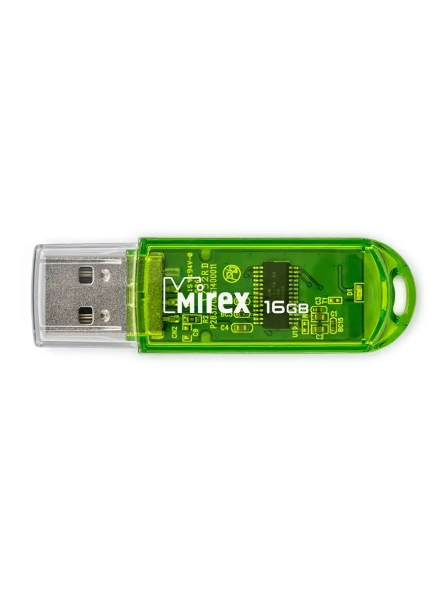 Флеш накопитель Mirex 13600-FMUGRE16 16GB,Elf,USB 2.0,зеленый 13600-FMUGRE16 13600-FMUGRE16