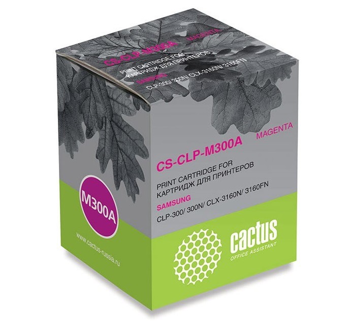 Тонер-картридж Cactus CS-CLP-M300A пурпурный для Samsung CLP-300/300N/CLX-3160N/3160FN (1000стр.) CS-CLP-M300A CS-CLP-M300A