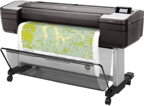 Плоттер HP DesignJet T1700 PS (44",2400x1200dpi, 26spp(A1), 128Gb(virtual), HDD500Gb, host USB type-A/GigEth,stand,sheet feed,1 rollfeed,autocutter, TouchScreen, 6 cartridges/3 heads,2y warr) 1VD87A 1VD87A