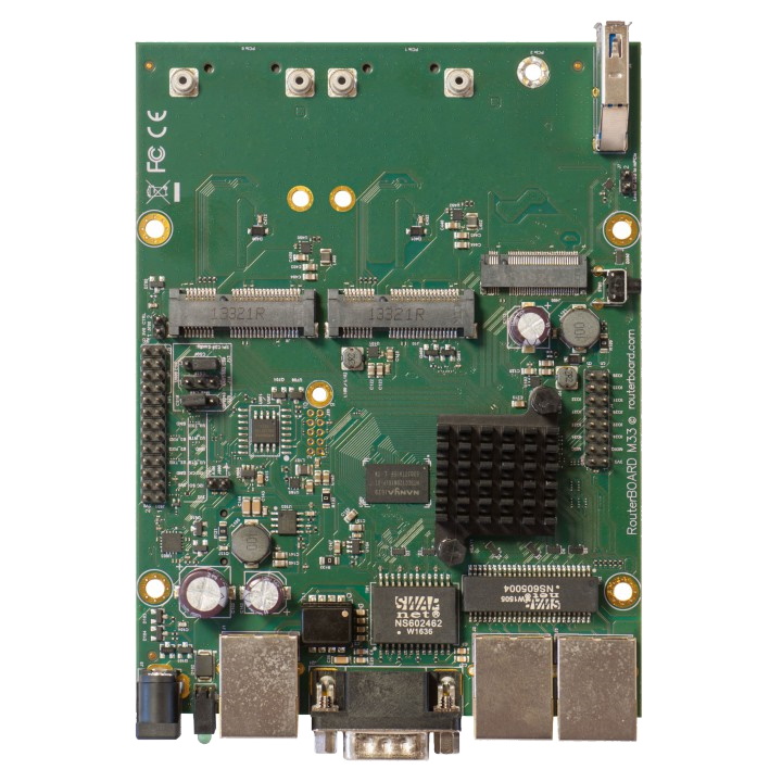 Маршрутизатор Mikrotik RouterBOARD M33G with Dual Core 880MHz CPU, 256MB RAM, 3x Gbit LAN, 2x miniPCI-e, 2x SIM slots, USB, microSD slot, M.2 slot, RouterOS L4 RBM33G RBM33G #1