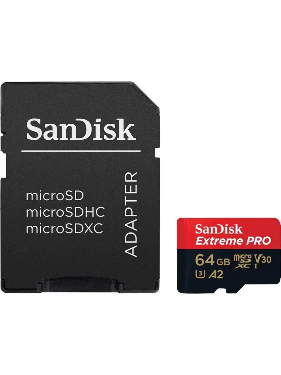 Карта памяти SanDisk SDSQXCU-064G-GN6MA 64GB,microSDXC,Class 10,UHS-I,A2,C10,V30,U3,Extreme Pro,200MB/s SDSQXCU-064G-GN6MA SDSQXCU-064G-GN6MA #3