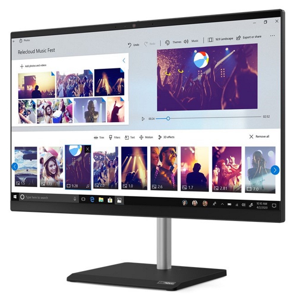 Моноблок Lenovo V50a-24IMB 23.8" Full HD i5 10400T 8Gb SSD512Gb DVDRW CR noOS WiFi BT клавиатура мышь Cam черный 1920x1080 11FJ009KRU 11FJ009KRU