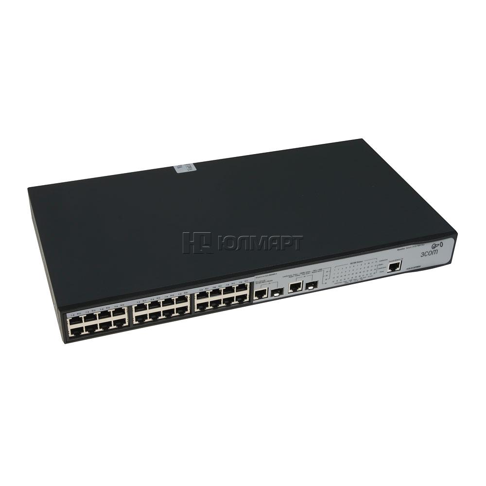 Коммутатор HPE V1905-24-PoE 24x10/100 RJ-45 + 2x1000 RJ-45orSFP, PoE 15.4W/port,154W max JD992A JD992A