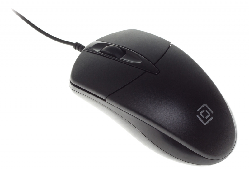 Мышь OKLICK 275M черный, проводная, оптическая (1000dpi) USB (2but) 412841 412841