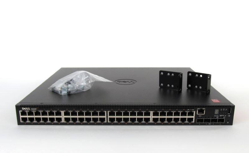 Коммутатор Dell EMC N1548, 48x1GbE, 4x10GbE SFP+ fixed ports, Stackable, no Stacking Cable, air flow from ports to PSU, 3YPSNBD (210-AEVZ) N1548-AEVZ-01 N1548-AEVZ-01