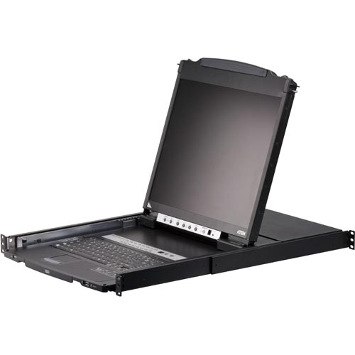KVM переключатель ATEN 2 user консоль LCD 19" => 8 cpu/портов PS2/USB+VGA, с KVM-шнурами USB/PS2 2х1.8м CL5808N-ATA-RG CL5808N-ATA-RG