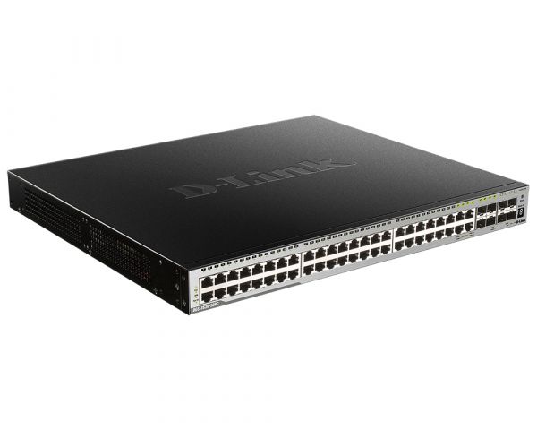 Коммутатор D-Link L3 Managed Switch with 44 10/100/1000Base-T ports and 4 100/1000Base-T/SFP combo-ports and 4 10GBase-X SFP+ ports (48 PoE ports 802.3af/802.3at (30 W), PoE Budget 370W, PoE Budget with RPS DPS-700 740W) DGS-3630-52PC/A1ASI DGS-3630-52PC/A1ASI
