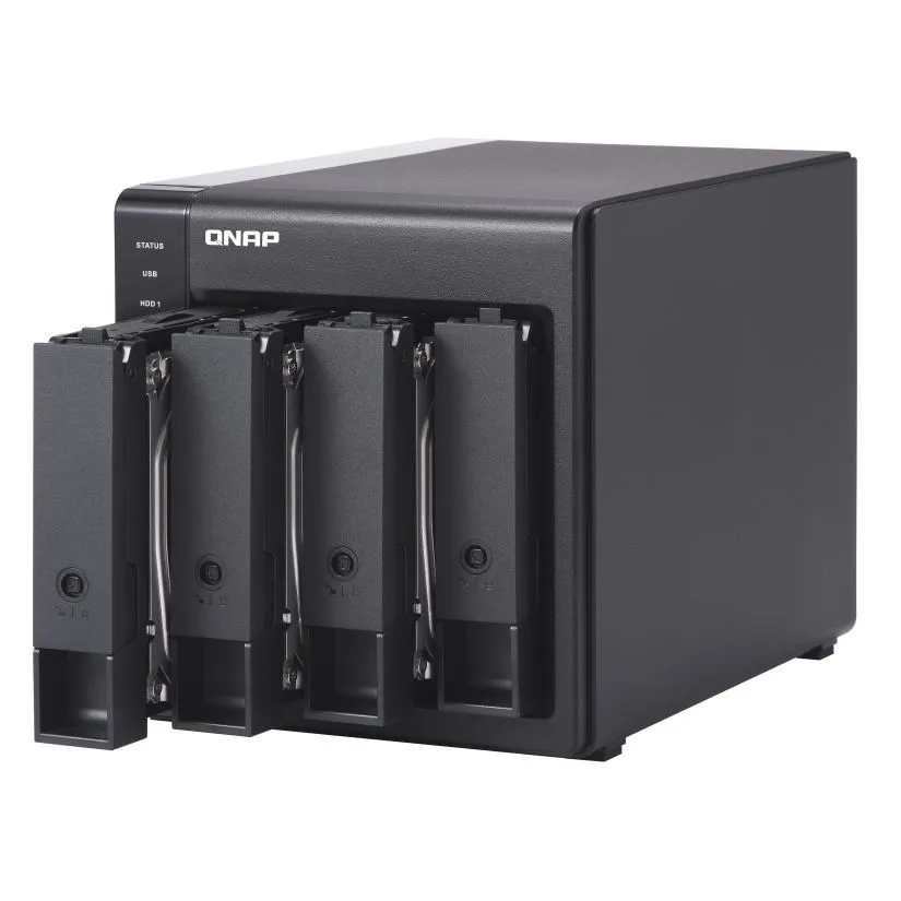 Сетевой RAID-накопитель QNAP 4 Bay 2.5/3.5 SATA  Type-C USB 3.1 Gen 1 (5 Gb/s ) Direct Attached Storage with Hardware RAID TR-004 TR-004