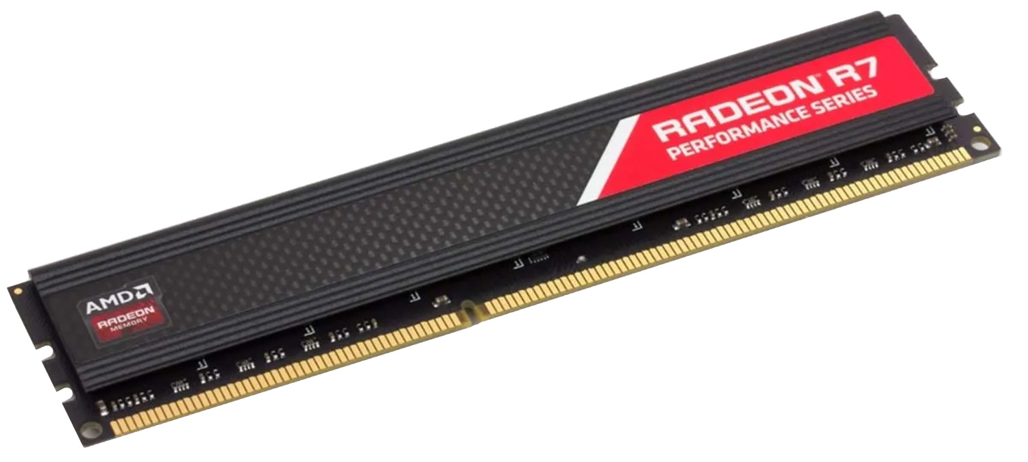 Модуль памяти AMD 8GB Radeon DDR4 2400 DIMM радиатор, Performance Series, Heat Shield, Black, Retail R748G2400U2S R748G2400U2S