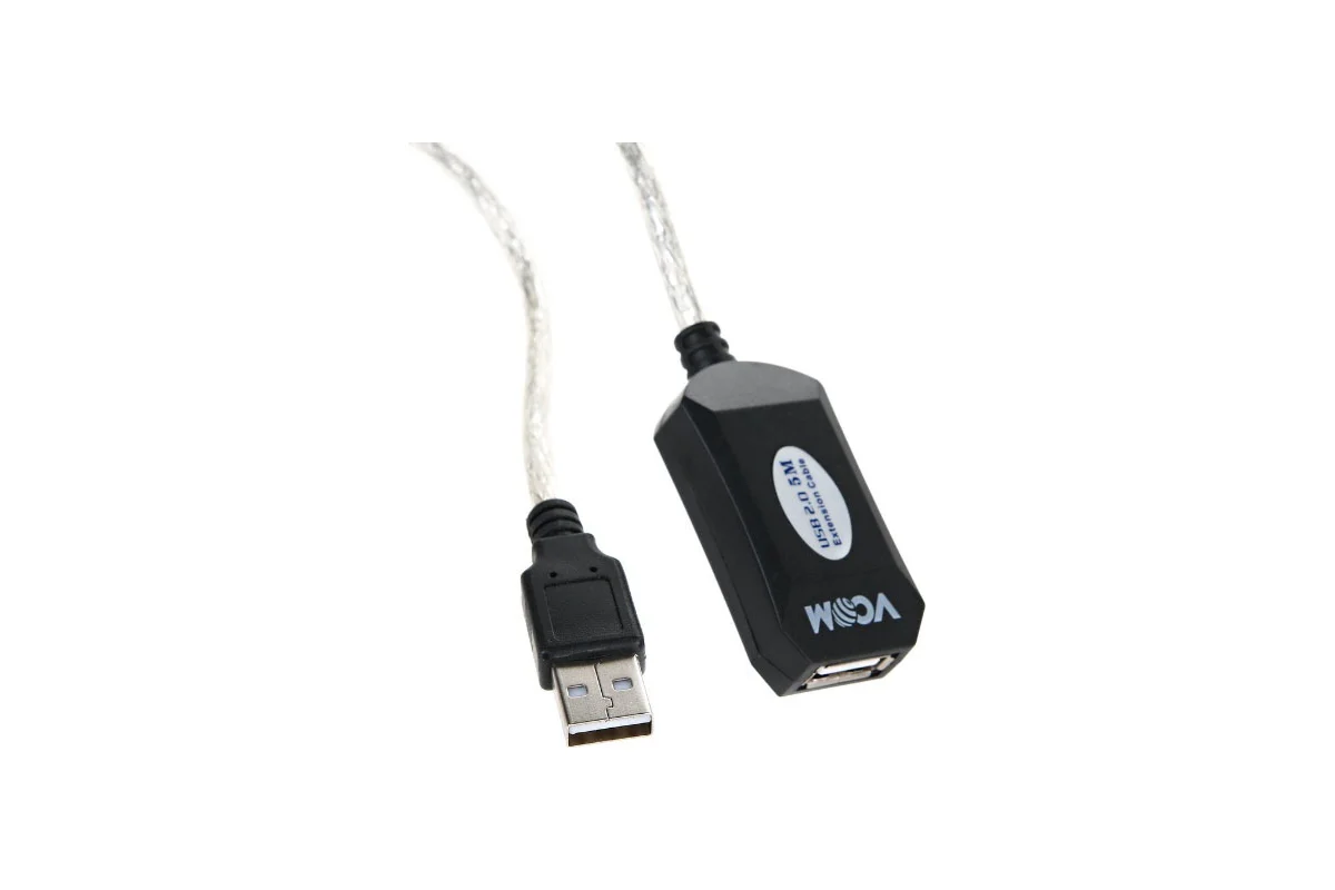 Кабель-адаптер VCOM USB2.0-repeater, удлинительный активный <Am-->Af> 5м (VUS7049-5M) VUS7049-5M