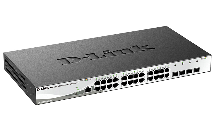 Коммутатор D-Link L2 Managed Switch with 24 10/100/1000Base-T ports and 4 10GBase-X SFP+ ports DGS-1210-28X/ME/B1B DGS-1210-28X/ME/B1B