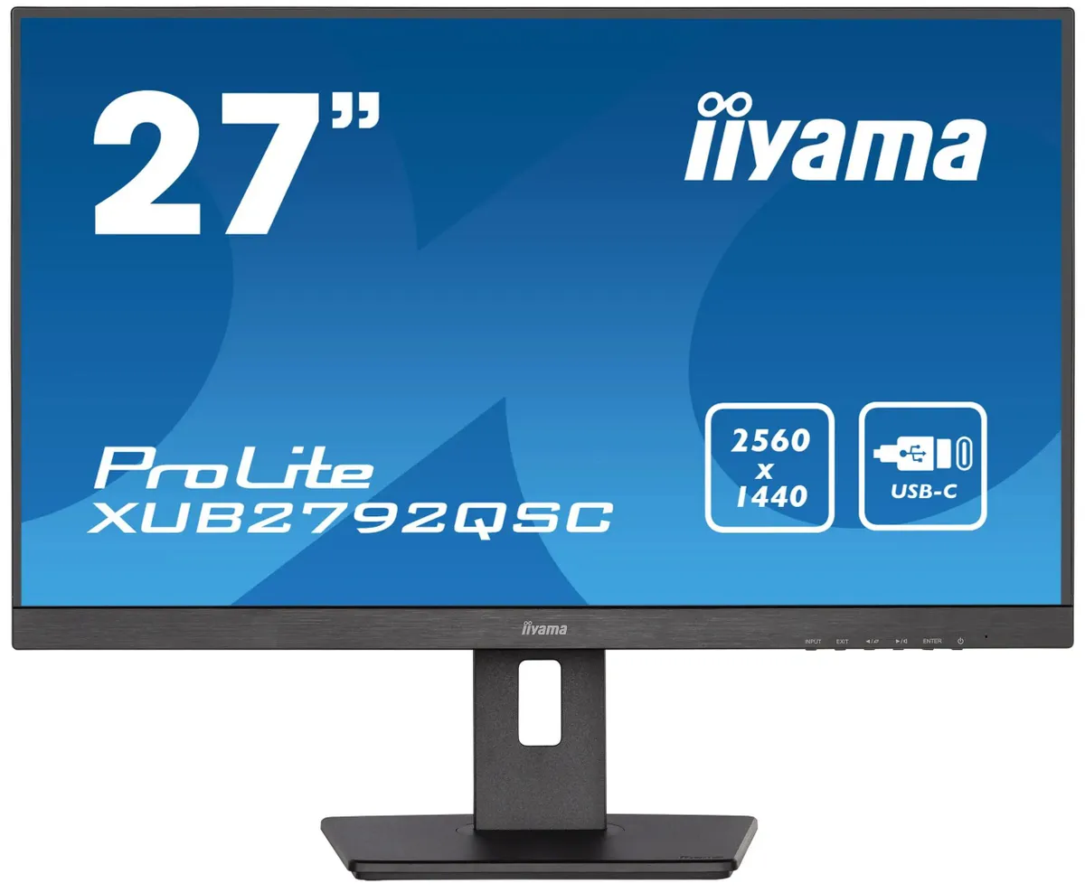 Монитор iiYama ProLite 27" черный IPS LED 16:9 HDMI M/M матовая HAS Piv 350cd 178гр/178гр 2560x1440 75Hz DP 2K USB XUB2792QSC-B5 XUB2792QSC-B5