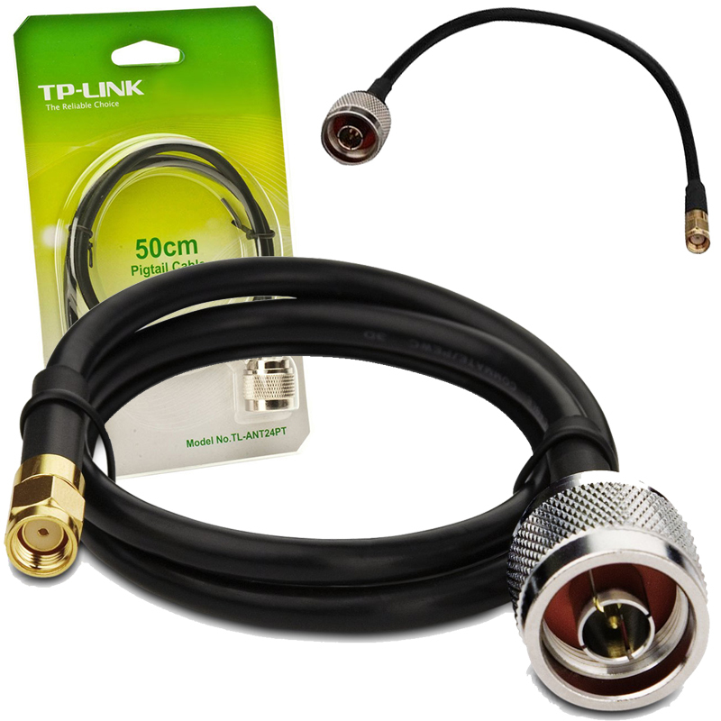 Кабель TP-Link Pigtail, 2,4ГГц, 50 см, Штекер типа N для разъёма RP-SMA TL-ANT24PT TL-ANT24PT