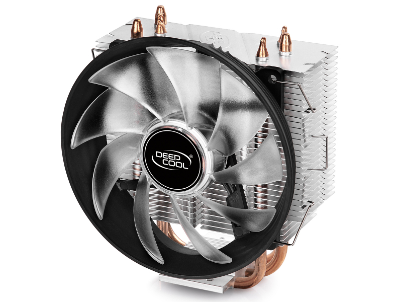 Вентилятор DEEPCOOL GAMMAXX300B  LGA1366/1156/55/51/50/775/FM2/+/FM1/AM3/+/AM2/+/AM4 (TDP 130Вт, PWM, Blue Led, 3 тепл. трубки прямого контакта,120мм вент GAMMAXX300B GAMMAXX300B