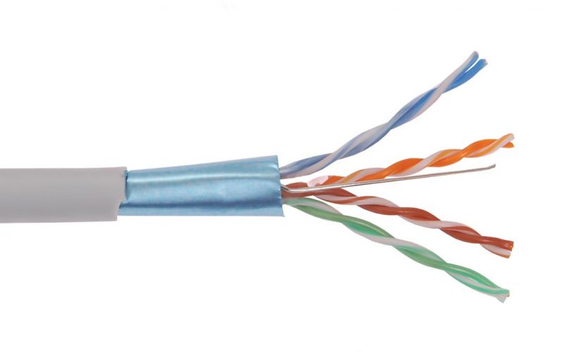 Витая пара ITK LC1-C5E04-321 F/UTP, кат.5E 4x2 x 24AWG solid, LSZH, 305м, серый LC1-C5E04-321 LC1-C5E04-321