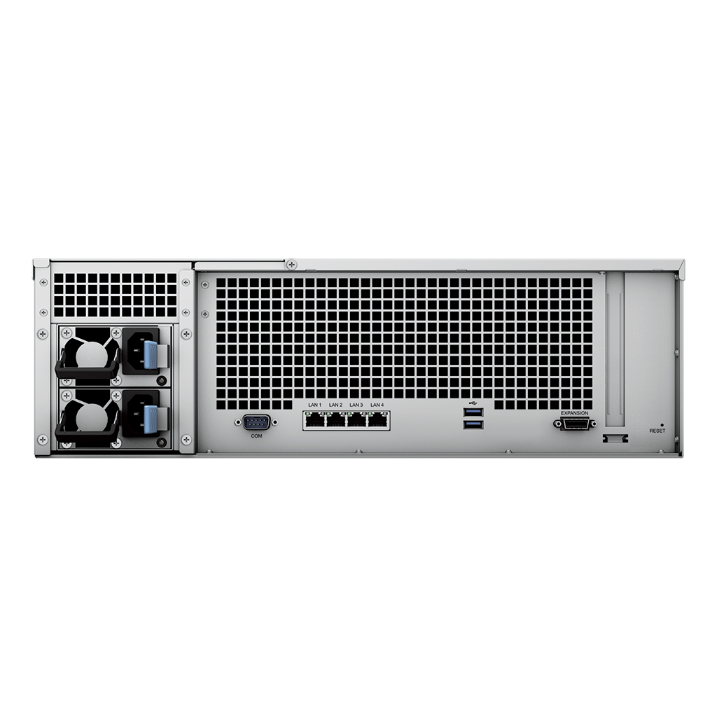 СХД Synology RS2821RP+ Rack 3U QC2,1GhzCPU/4Gb(upto 64)/RAID0,1,10,5,6/upto 16hot plug HDDs SATA(3,5' or 2,5')(upto 28 with RX1217)/2xUSB/4GE (1xExpslot)/iSCSI/2xIPcam(upto 40)/2xPS/no rail/3YW RS2821RP+ RS2821RP+