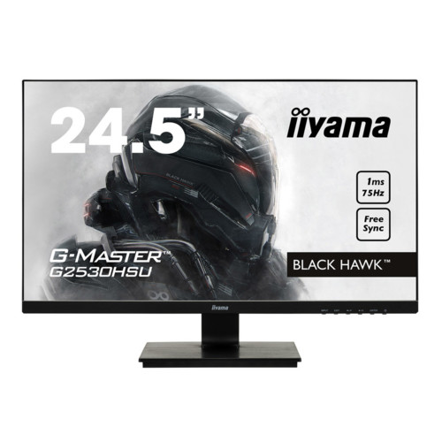 Монитор iiYama 24,5'' G-MASTER 1920х1080@75Гц TN LED 16:9 1ms VGA HDMI DP 2*USB2.0 80M:1 1000:1 170/160 250cd Tilt Speakers Black G2530HSU-B1 G2530HSU-B1