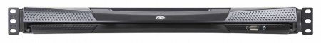 KVM-переключатель ATEN 1 local user USB/VGA/DVI-D конс,LCD 19"+32 IP user=> 8 cpu/порт/port (PS2/USB/Sun+VGA)/RS232, без модулей, 1920x1200 60Hz(50м/IP), 1U 19", исп,спец,модули и UTP, OSD, не каскад, лат/рус,клав,, (креп, DUAL RAIL) KL1108VN-AXA-RG KL1108VN-AXA-RG