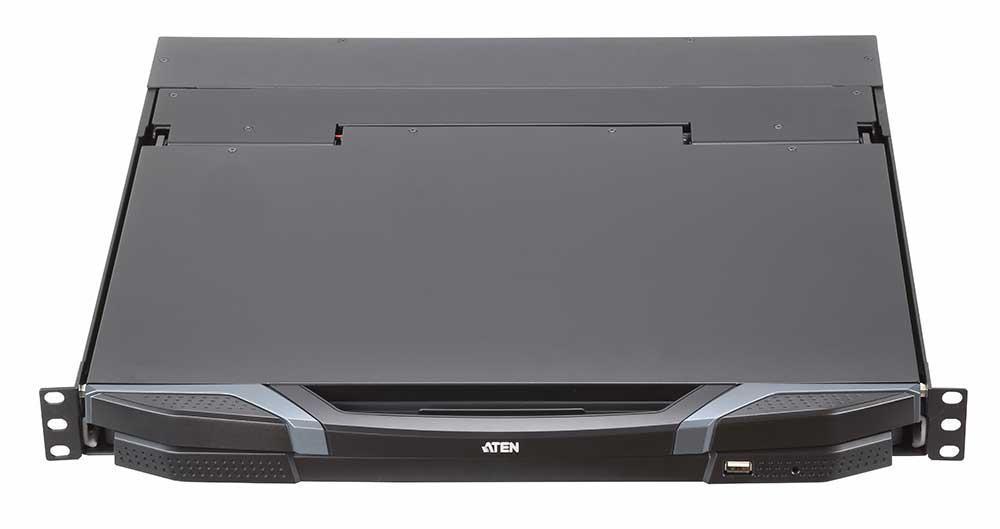 Консоль ATEN 18.5" Ultra Short Depth Dual Rail WideScreen LCD Console (USB, HDMI / DVI / VGA, 1920x1080) CL3800NW-ATA-RG CL3800NW-ATA-RG