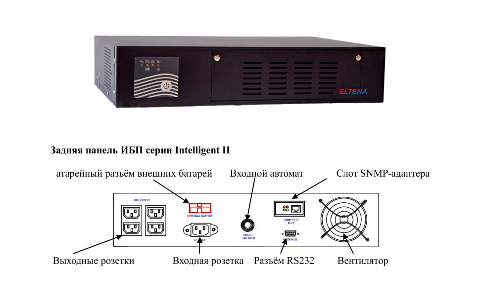 Источник бесперебойного питания Eltena Intelligent II 600RM 600RM #2