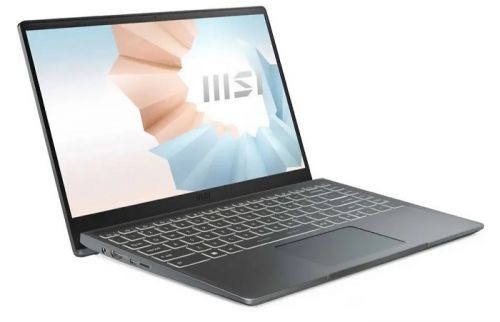 Ноутбук MSI Modern 14 B11MOU-1240RU Core i7 1195G7 16Gb SSD512Gb Intel Iris Xe graphics 14" IPS FHD (1920x1080) Windows 11 Professional dk.grey WiFi BT Cam 9S7-14D334-1240 9S7-14D334-1240