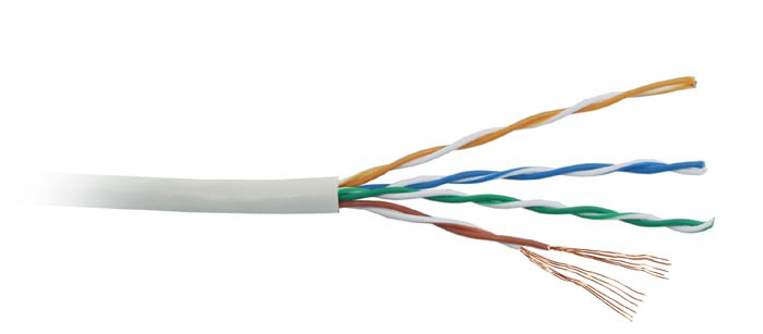 Кабель витая пара Lanmaster патч-кордовый UTP, 4x2, кат 5E, 350Mhz, PVC, белый, 305 м LAN-5EUTP-PT-WH LAN-5EUTP-PT-WH