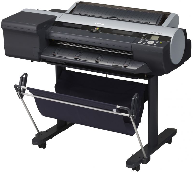 Плоттер Canon iPF6400s 24"/610mm, 8 colors(макс.объём-300мл), 2400x1200dpi, 256Mb, HDD 250GB, полистовая подача, загрузка рулона сверху, USB/LAN 8571B003 8571B003