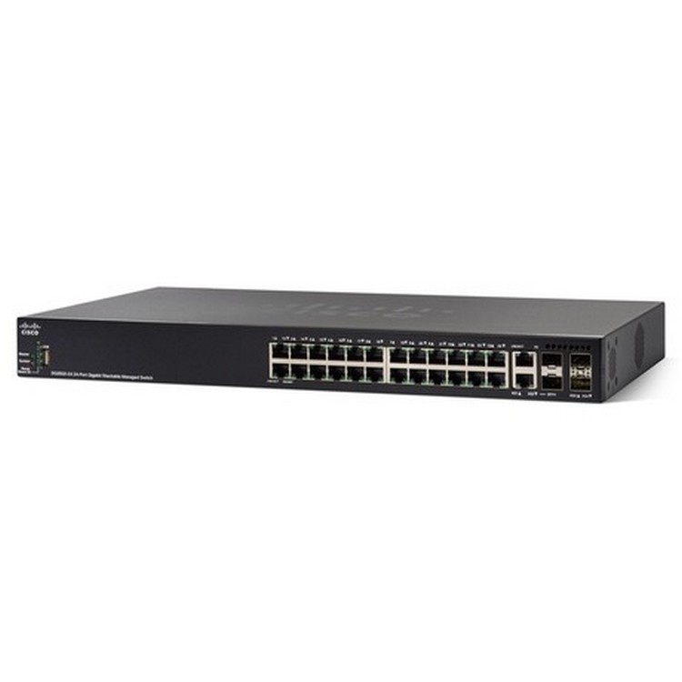 Коммутатор Cisco SG350X-24P 24-port Gigabit POE Stackable Switch SG350X-24P-K9-EU SG350X-24P-K9-EU