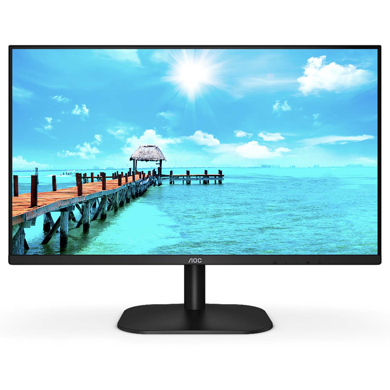 Монитор AOC 27" 1920x1080@75Гц IPS LED 16:9 4ms D-Sub DVI HDMI 20M:1 1000:1 178/178 250cd Speakers Tilt Black A+ 27B2DA 27B2DA