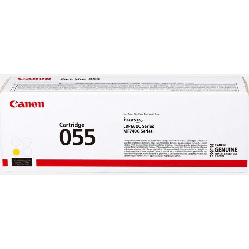 Тонер-картридж Canon желтый CRG 055 Y (2100 стр.) для LBP66x/MF74x 3013C002 3013C002