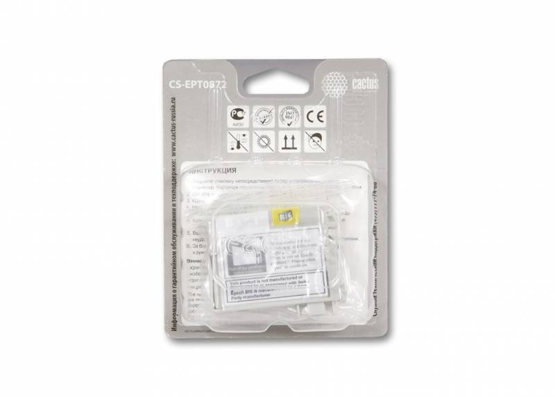 Картридж Cactus струйный CS-EPT0872 голубой для Epson Stylus Photo R1900 (13.8мл) CS-EPT0872 CS-EPT0872